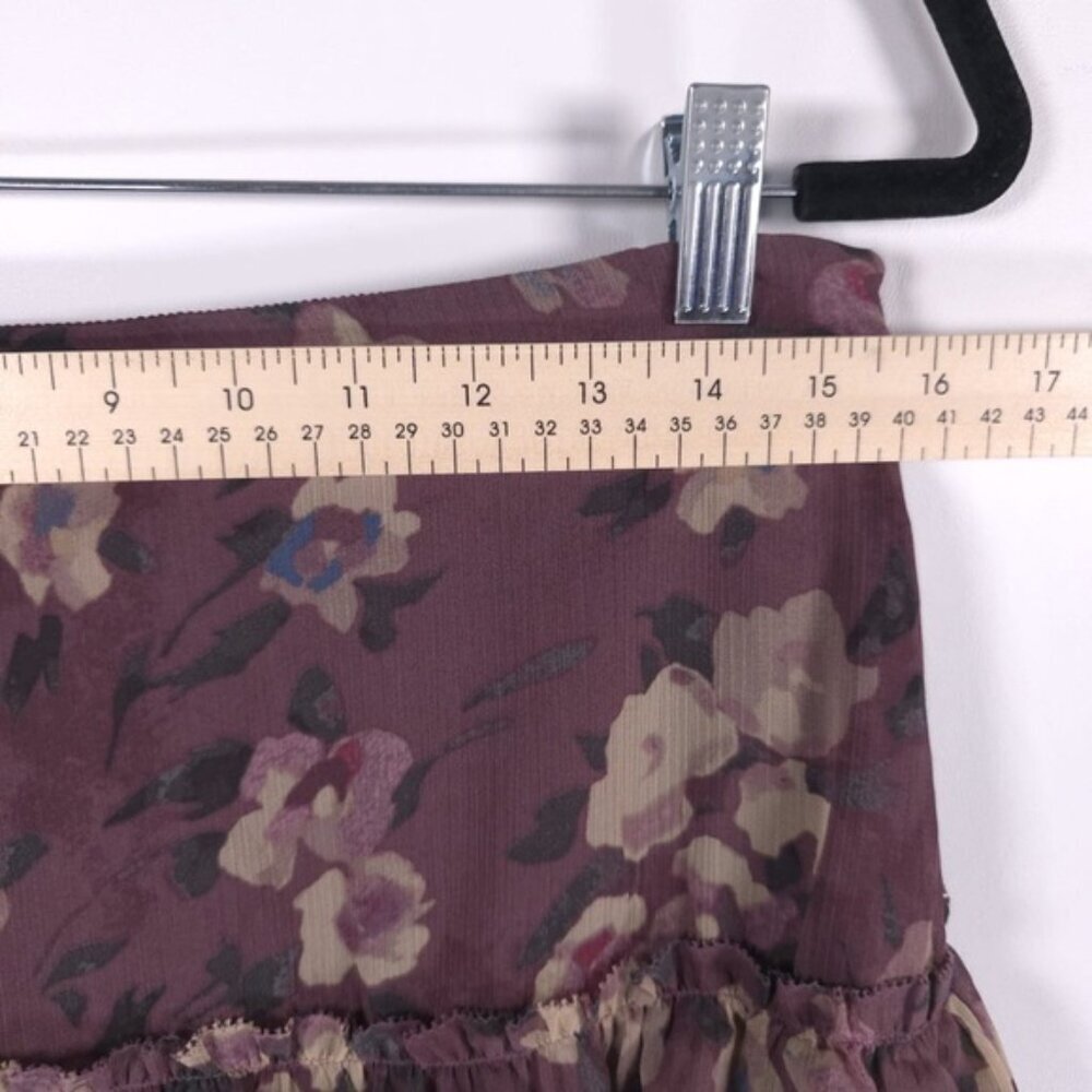 NWT LAUREN RALPH LAUREN Floral Crinkle Georgette Miniskirt Purple‎ Multi Size 8 - Picture 10 of 16